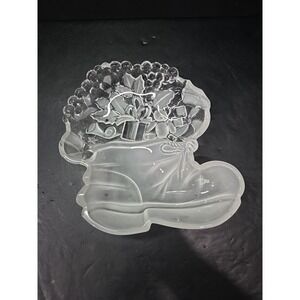 Mikasa Santa Boot Plate, Christmas Candy Dish, Cookie Dish, Presents Bear Design